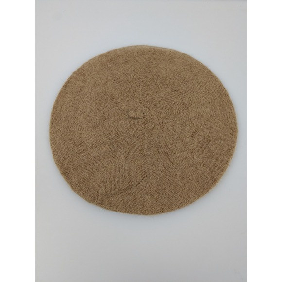 Womens Classic French Wool Beret Hat One Size Tan Knit Warm Paris Fashion Winter - Picture 2 of 8